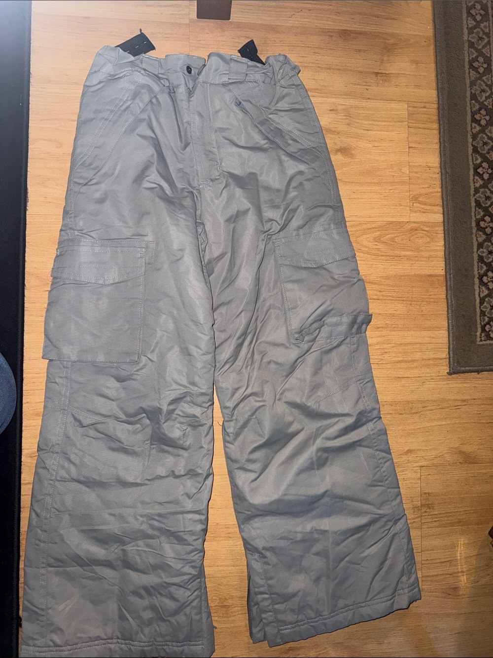 Gray Cargo Snow Pants